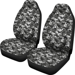 Black Gray Camouflage Car Seat Covers