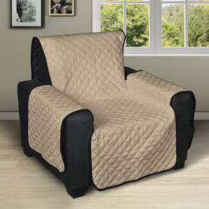 Cool Tan Solid Color Recliner Slipcover