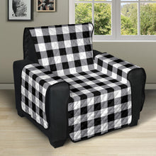 Load image into Gallery viewer, Buffalo Check Recliner Slipcover Protector 28&quot; Seat Width In Black, White and Gray
