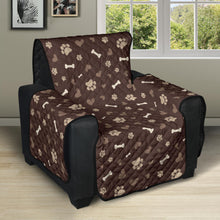 Load image into Gallery viewer, Brown With Dog Pattern, Paw Prints Bones Furniture Slipcovers Protectors
