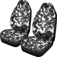 Load image into Gallery viewer, Snow Camo Car Seat Covers Camouflage White, Black, Gray Seat Protectors
