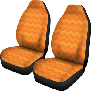 Orange Chevron Ombre Car Seat Covers Set