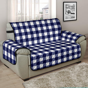 Navy and White Buffalo Plaid Furniture Slipcovers