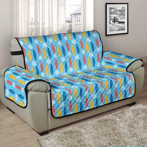 Surfboard Pattern Furniture Slipcovers Blue, Yellow, Coral