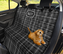 Load image into Gallery viewer, Bailey Pet Seat Cover Gray Plaid
