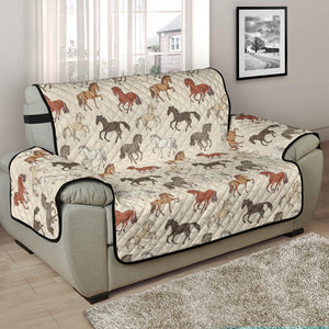 Horses on Beige Furniture Slipcover Protectors