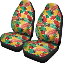 Load image into Gallery viewer, Tan Red Yellow and Green Tropical Island Car Seat Covers

