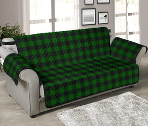 Green Buffalo Plaid 70" Sofa Cover Couch Protector Farmhouse Decor