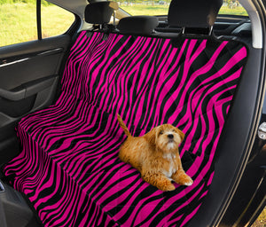 Magenta and Black Zebra Print Back Seat Cover For Pets