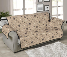 Load image into Gallery viewer, Light Brown Beige With Paw Print Pattern Furniture Slipcovers
