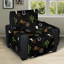 Load image into Gallery viewer, Western Cowboy Pattern on Black Furniture Slipcover Protectors
