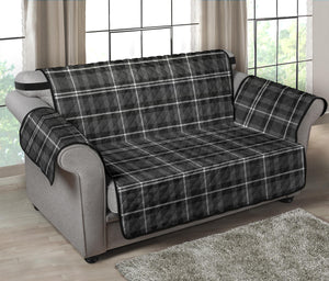 Gray, Black and White Loveseat Sofa Protector Slipcover For 54" Seat Width Couches