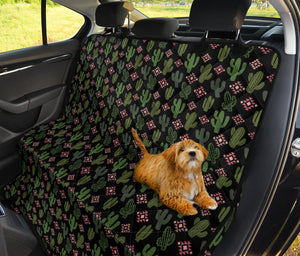 Green and Pink Cactus Dog Hammock Back Seat Cover For Pets