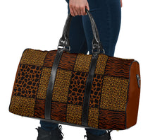 Load image into Gallery viewer, Animal Print Patchwork Pattern Travel Bag
