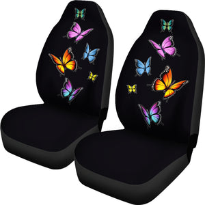 Colorful Butterflies on Seat Back Pattern Car Seat Covers Seat Protectors