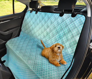 Watercolor Mermaid Scales, Green and Blue Back Seat Cover For Pets