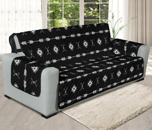 Black Gray and White Tribal Pattern Furniture Slipcover Protectors