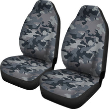 Load image into Gallery viewer, Gray Camouflage Car Seat Covers Camo Pattern
