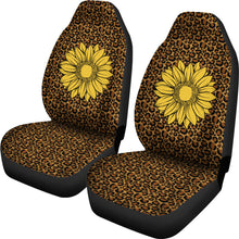 Load image into Gallery viewer, Leopard With Rustic Sunflower Car Seat Covers Set
