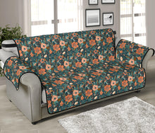 Load image into Gallery viewer, Floral Pattern Orange Peach and Teal Furniture Slipcovers
