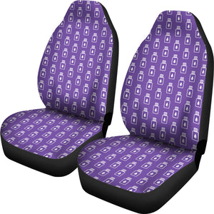 Purple Essential Oil Bottles Car Seat Covers