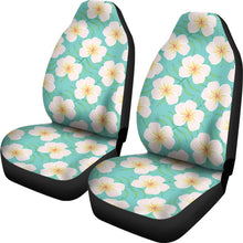 Load image into Gallery viewer, Light Teal Plumeria Frangipani Hawaiian Island Flowers Floral Pattern Car Seat Covers Tropical
