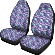 Load image into Gallery viewer, Purple and Teal Paisley Pattern Car Seat Covers
