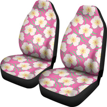 Load image into Gallery viewer, Pink With Frangipani Plumeria Hawaiian Island Flower Pattern Car Seat Covers
