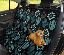 Load image into Gallery viewer, Teal Boho Cactus Pattern Back Bench Seat Cover For Pets
