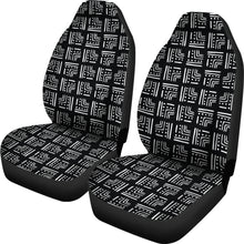 Load image into Gallery viewer, Black and White Tribal Abstract Car Seat Covers Set
