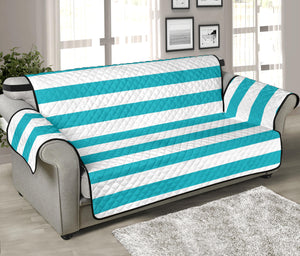 Turquoise White Striped Furniture Slipcover Protectors