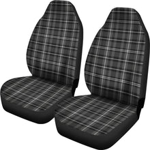 Load image into Gallery viewer, Dark Gray and White Plaid Car Seat Covers Seat Protectors Set
