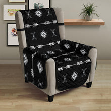 Load image into Gallery viewer, Black Gray and White Tribal Pattern Furniture Slipcover Protectors
