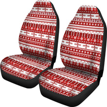 Load image into Gallery viewer, Red and White Thunderbird Pattern Car Seat Covers Native American Ethnic Mexican Inspired
