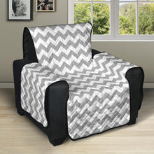 Load image into Gallery viewer, Gray and White Chevron Furniture Slipcover  Protector
