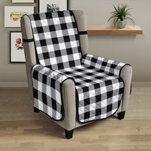 Load image into Gallery viewer, Buffalo Check Armchair Slipcover Protectors In Black, White and Gray For 23&quot; Seat Width Chairs

