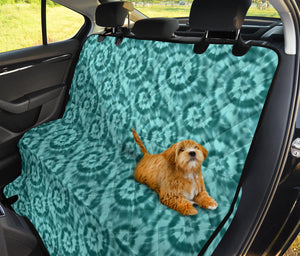 Turquoise Tie Dye Pet Car Seat Cover For Back Seat