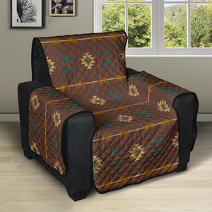 Dark Brown Southwestern Tribal Pattern Furniture Slipcovers