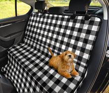 Load image into Gallery viewer, Black White Buffalo Plaid Pet Hammock To Match Front Seat Covers
