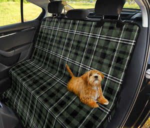 Green, White and Black Plaid Tartan Back Seat Cover For Pets