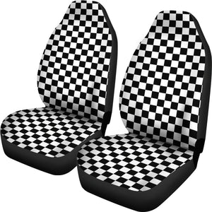 Black and White Checkered Car Seat Covers