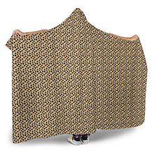 Load image into Gallery viewer, Tan Cheetah Print Hooded Blanket With Sherpa Lining Animal Pattern
