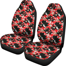 Load image into Gallery viewer, Black Red and Gray Skull Camouflage Camo Car Seat Covers
