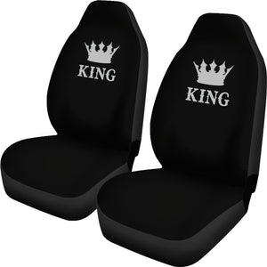 King Car Seat Covers In Black Set of 2