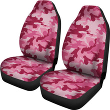 Load image into Gallery viewer, Magenta Camouflage Car Seat Covers Set Pink Camo Seat Protectors
