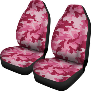 Magenta Camouflage Car Seat Covers Set Pink Camo Seat Protectors