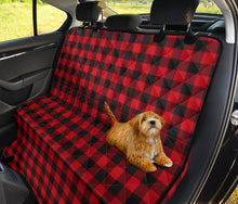 Load image into Gallery viewer, Red Black Buffalo Plaid Pet Back Seat Cover For Dogs
