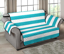 Load image into Gallery viewer, Turquoise White Striped Furniture Slipcover Protectors
