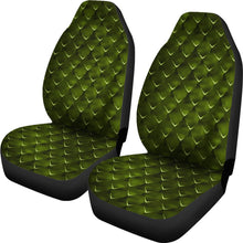 Load image into Gallery viewer, Dragon Scales Car Seat Covers Green Fantasy Mythology
