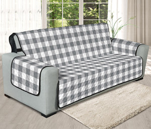 Gray and White Buffalo Plaid Furniture Slipcovers
